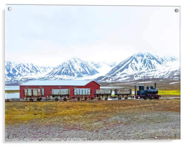 Historic Ny-Alesund Engine, Svalbard's Past Acrylic by Hazel Wright