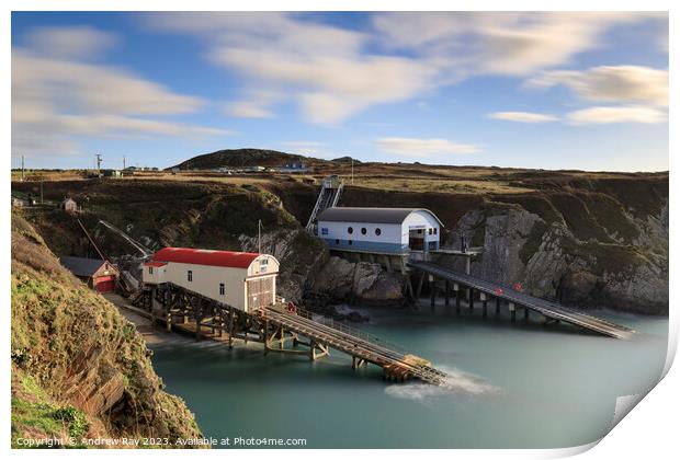 St Davids RNLI Stations  Print by Andrew Ray