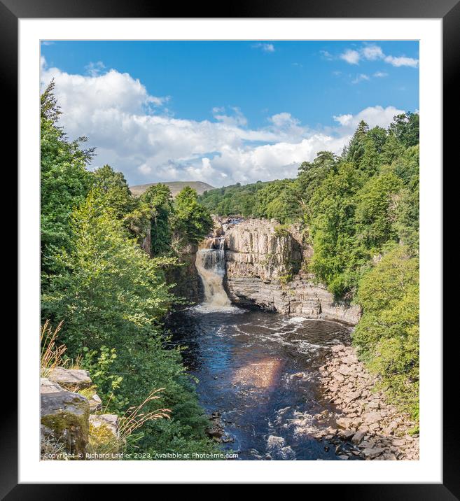 Summer Morning at High Force Waterfall, Teesdale Framed Mounted Print by Richard Laidler