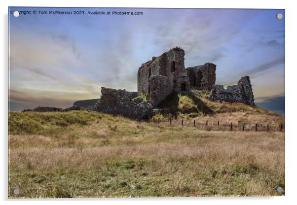 Duffus Castle Moray: Historical Relic Acrylic by Tom McPherson