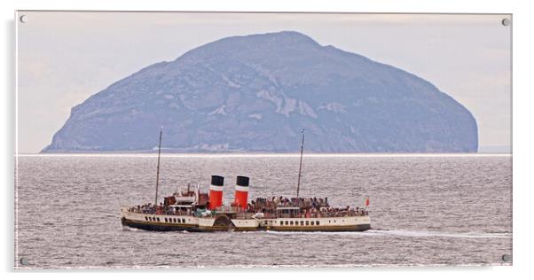 Waverley paddle steamer passing Ailsa Craig Acrylic by Allan Durward Photography