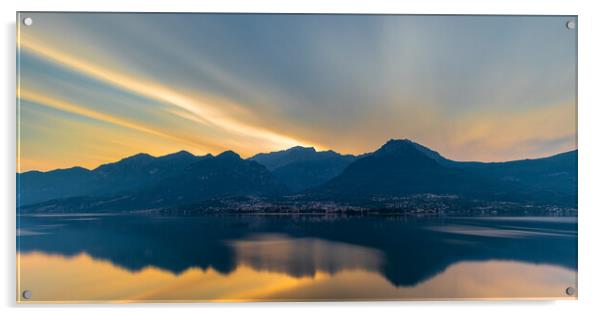 Lake Como Sunrise Acrylic by Phil Durkin DPAGB BPE4
