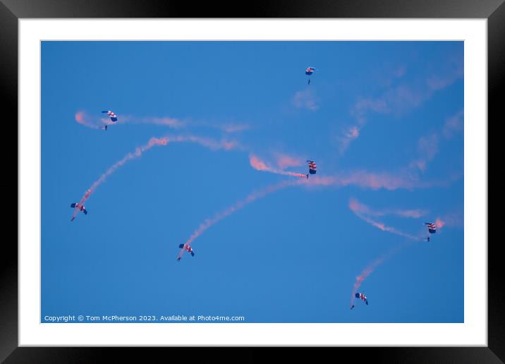 Exhilarating Sky Spectacle by RAF Falcons Framed Mounted Print by Tom McPherson