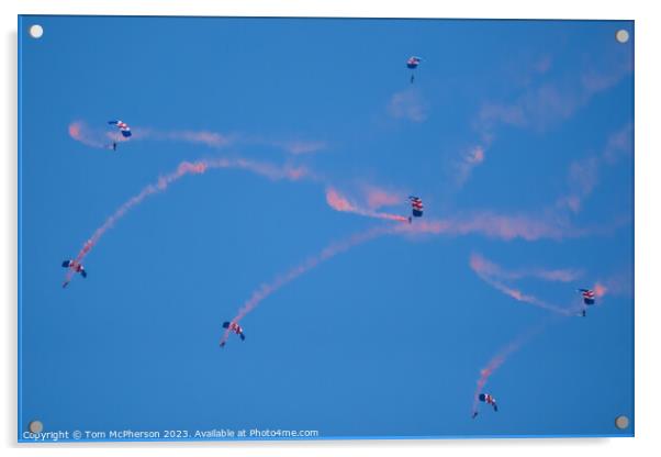 Exhilarating Sky Spectacle by RAF Falcons Acrylic by Tom McPherson