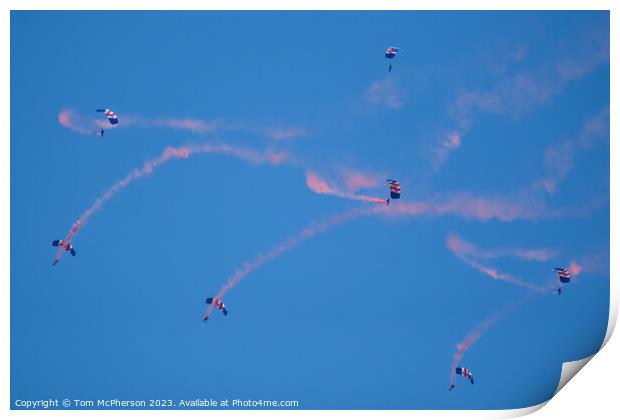 Exhilarating Sky Spectacle by RAF Falcons Print by Tom McPherson