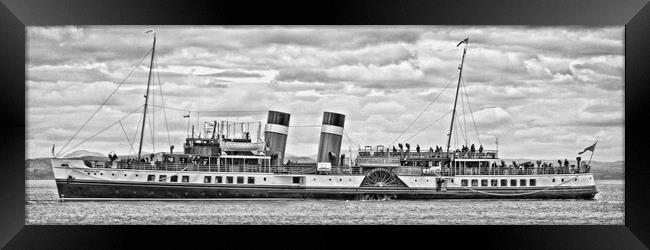 Waverley paddle steamer (monochome) Framed Print by Allan Durward Photography