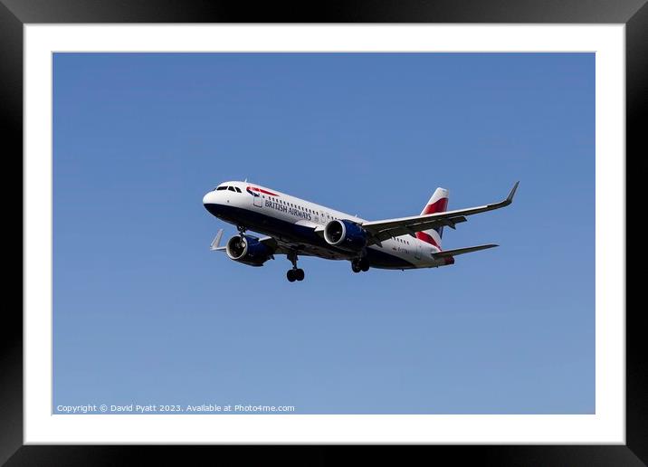  British Airways Airbus A320-232 Framed Mounted Print by David Pyatt