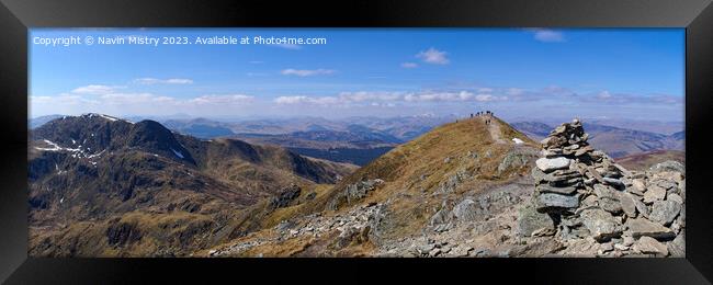 Summit of Ben Vorlich and Stùc a' Chroin Framed Print by Navin Mistry