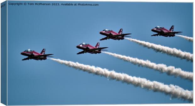 'Precision in Motion: The Red Arrows' Canvas Print by Tom McPherson