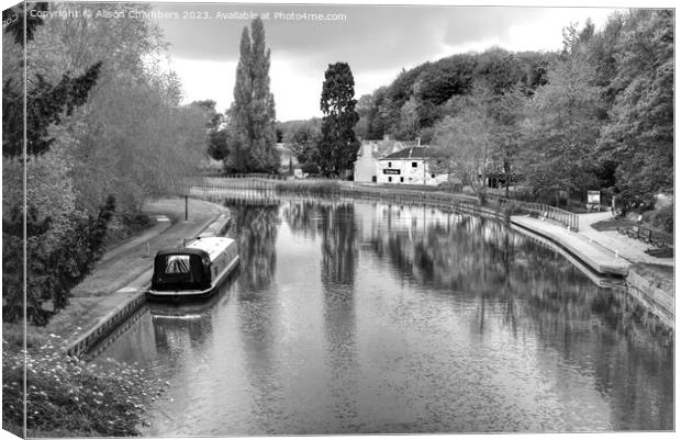 Sprotbrough Canal  Canvas Print by Alison Chambers
