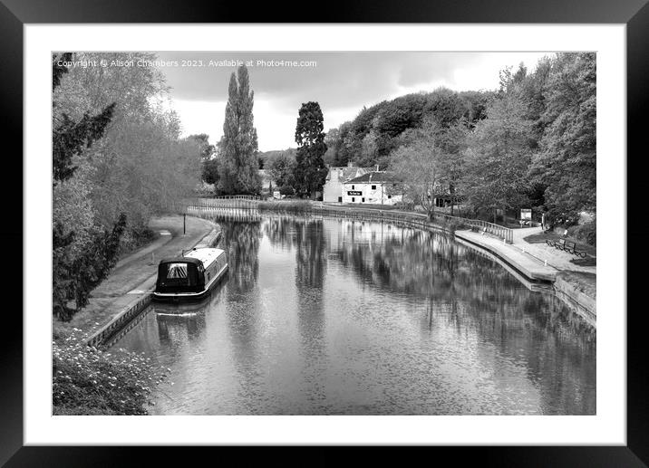 Sprotbrough Canal  Framed Mounted Print by Alison Chambers