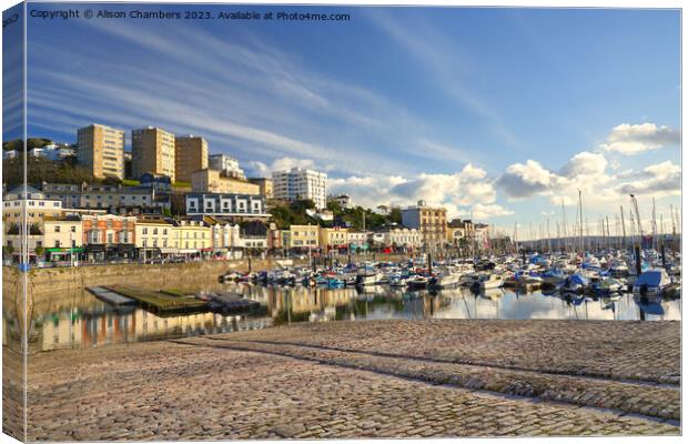 Torquay and the English Riviera  Canvas Print by Alison Chambers