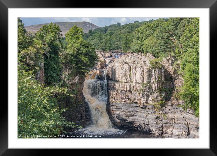 Summer Morning at High Force Waterfall, Teesdale (2) Framed Mounted Print by Richard Laidler