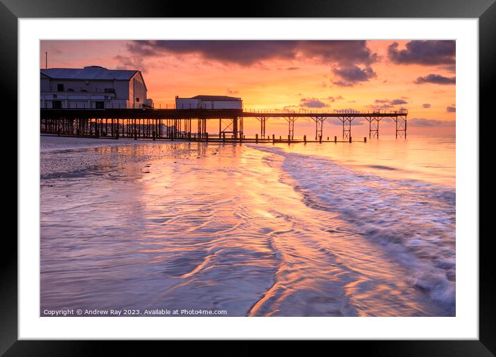 Sunrise at Bognor Pier  Framed Mounted Print by Andrew Ray