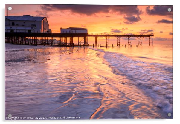 Sunrise at Bognor Pier  Acrylic by Andrew Ray