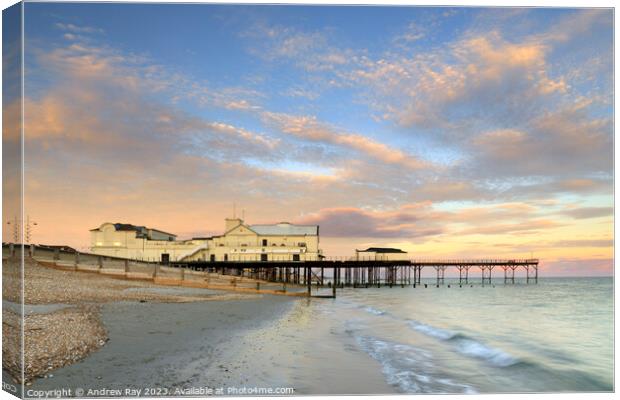 Bognor Regis Pier at sunset  Canvas Print by Andrew Ray