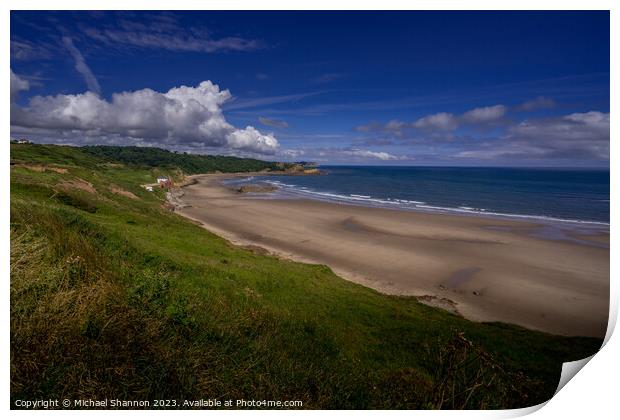 Panoramic Beauty of Cayton Bay Print by Michael Shannon