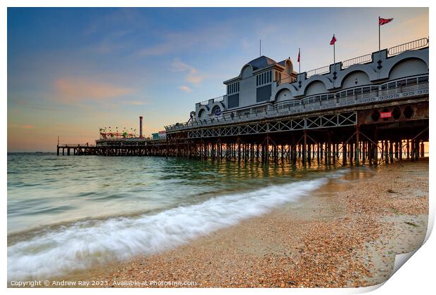 Southsea Pier at sunset Print by Andrew Ray
