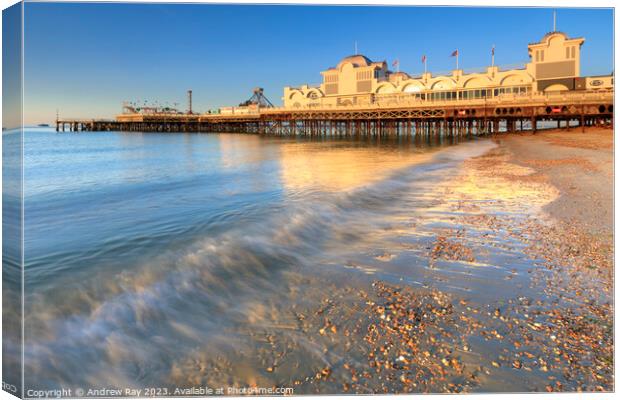 Morning at Southsea Pier  Canvas Print by Andrew Ray