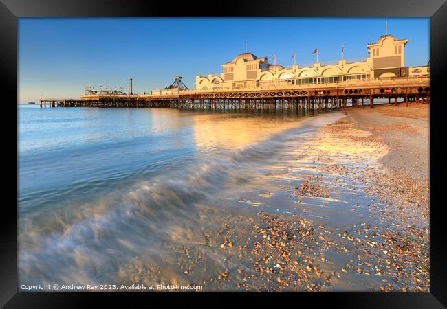 Morning at Southsea Pier  Framed Print by Andrew Ray