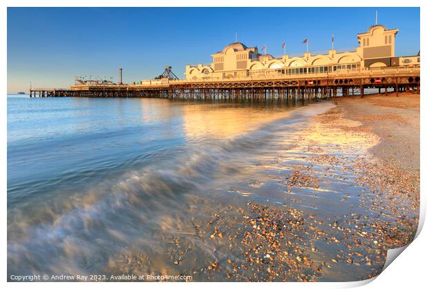 Morning at Southsea Pier  Print by Andrew Ray
