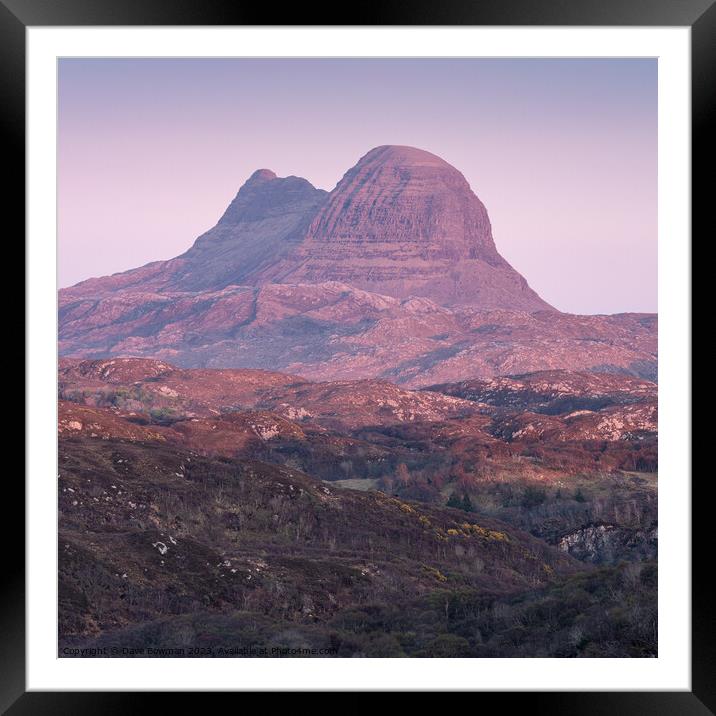 Suilven Framed Mounted Print by Dave Bowman