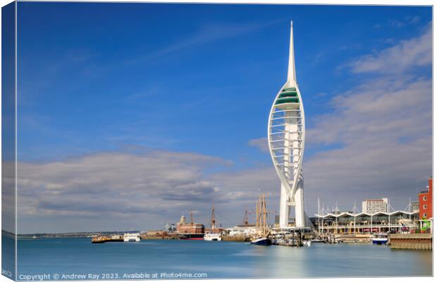 Towards the Spinnaker Tower (Portsmouth) Canvas Print by Andrew Ray
