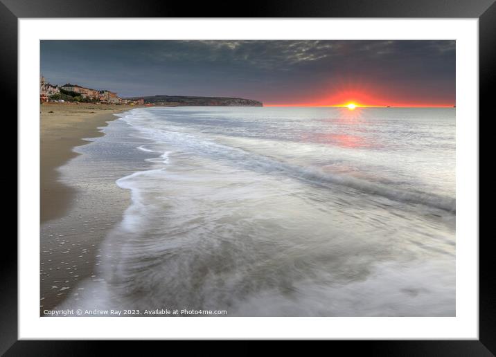 Sunrise at Sandown Framed Mounted Print by Andrew Ray