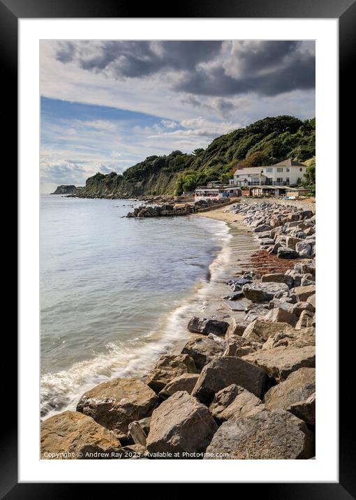 Coast view (Steephill Cove) Framed Mounted Print by Andrew Ray