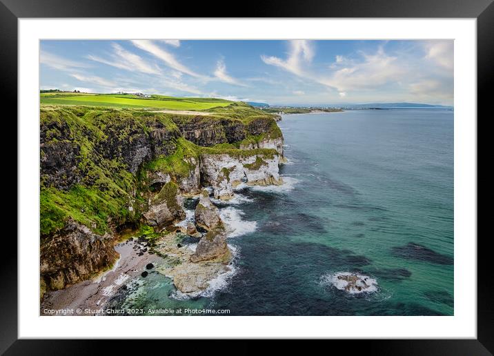 Antrim Coastline Northern Island Framed Mounted Print by Travel and Pixels 