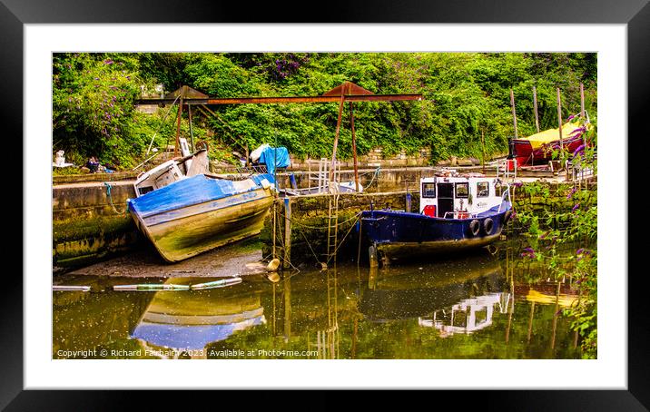 Old Boats Framed Mounted Print by Richard Fairbairn