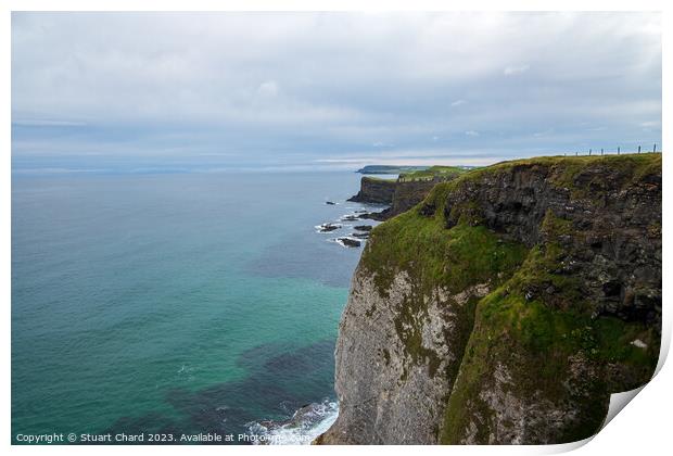 Antrim Coastline Northern Island Print by Travel and Pixels 