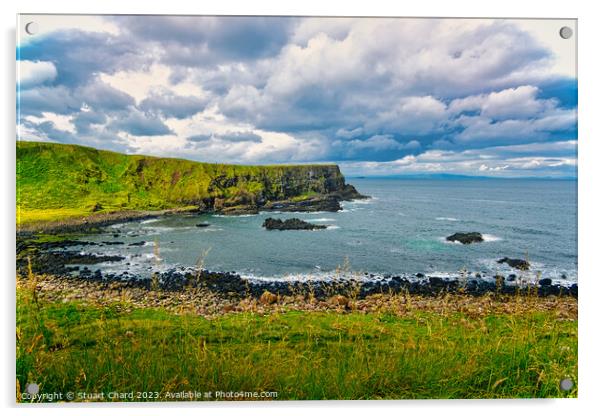 Antrim Coastline Northern Island Acrylic by Travel and Pixels 