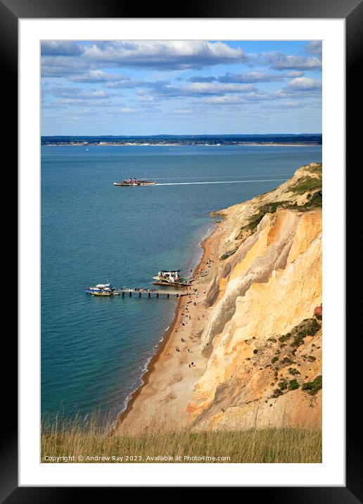 Alum Bay and The Waverley Framed Mounted Print by Andrew Ray