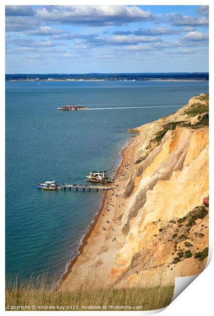 Alum Bay and The Waverley Print by Andrew Ray