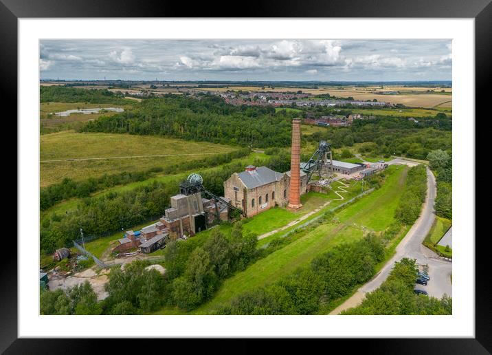 Pleasley Pit From The Air Framed Mounted Print by Apollo Aerial Photography