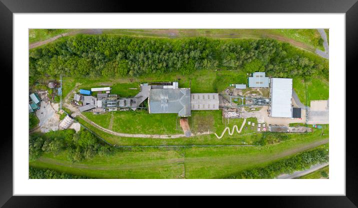 Pleasley Pit From Above Framed Mounted Print by Apollo Aerial Photography