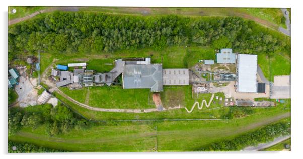 Pleasley Pit From Above Acrylic by Apollo Aerial Photography