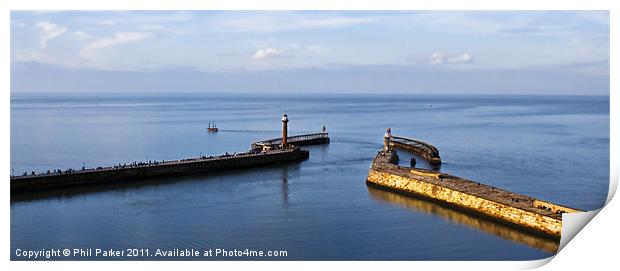 Whitby Harbour Print by Phil Parker