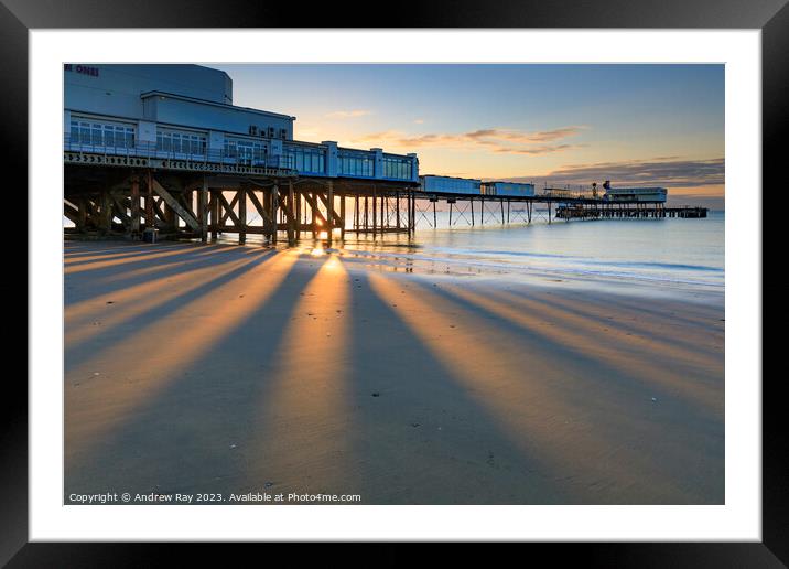 Morning at Sandown Pier Framed Mounted Print by Andrew Ray