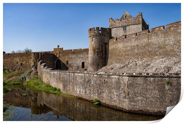 Medieval Cahir Castle In Ireland Print by Artur Bogacki