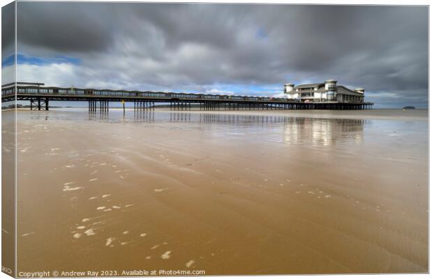 Towards Weston Pier Canvas Print by Andrew Ray
