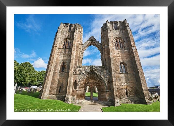Ancient Elgin Cathedral: Scotland's Sanctified Rel Framed Mounted Print by Tom McPherson