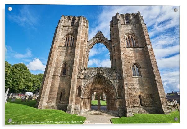 Ancient Elgin Cathedral: Scotland's Sanctified Rel Acrylic by Tom McPherson