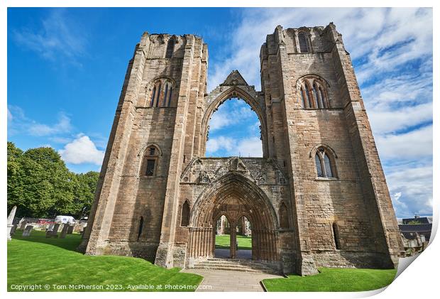 Ancient Elgin Cathedral: Scotland's Sanctified Rel Print by Tom McPherson