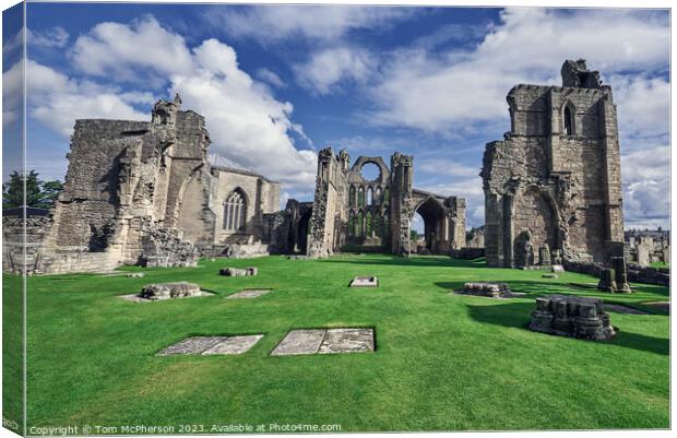 Elgin Cathedral's Enchanting Interior Canvas Print by Tom McPherson