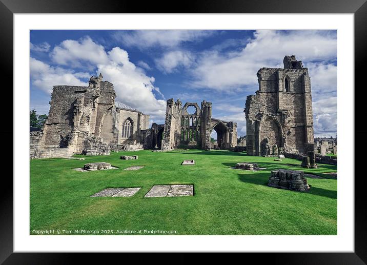 Elgin Cathedral's Enchanting Interior Framed Mounted Print by Tom McPherson