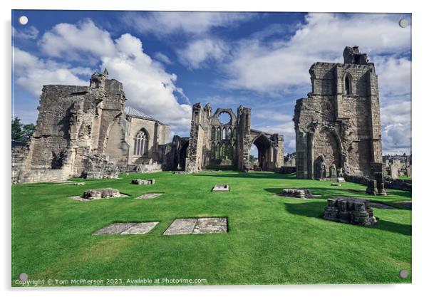 Elgin Cathedral's Enchanting Interior Acrylic by Tom McPherson