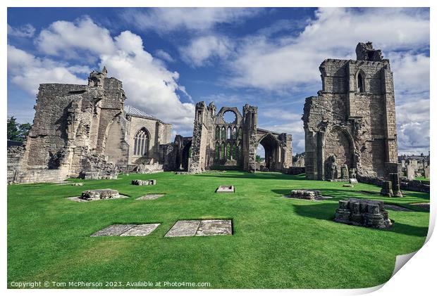 Elgin Cathedral's Enchanting Interior Print by Tom McPherson