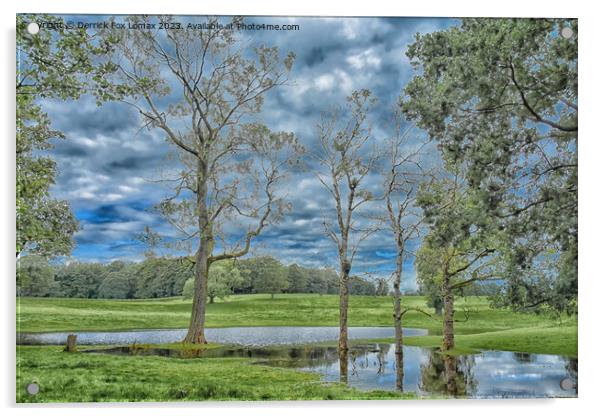 Lancashire Countryside Acrylic by Derrick Fox Lomax